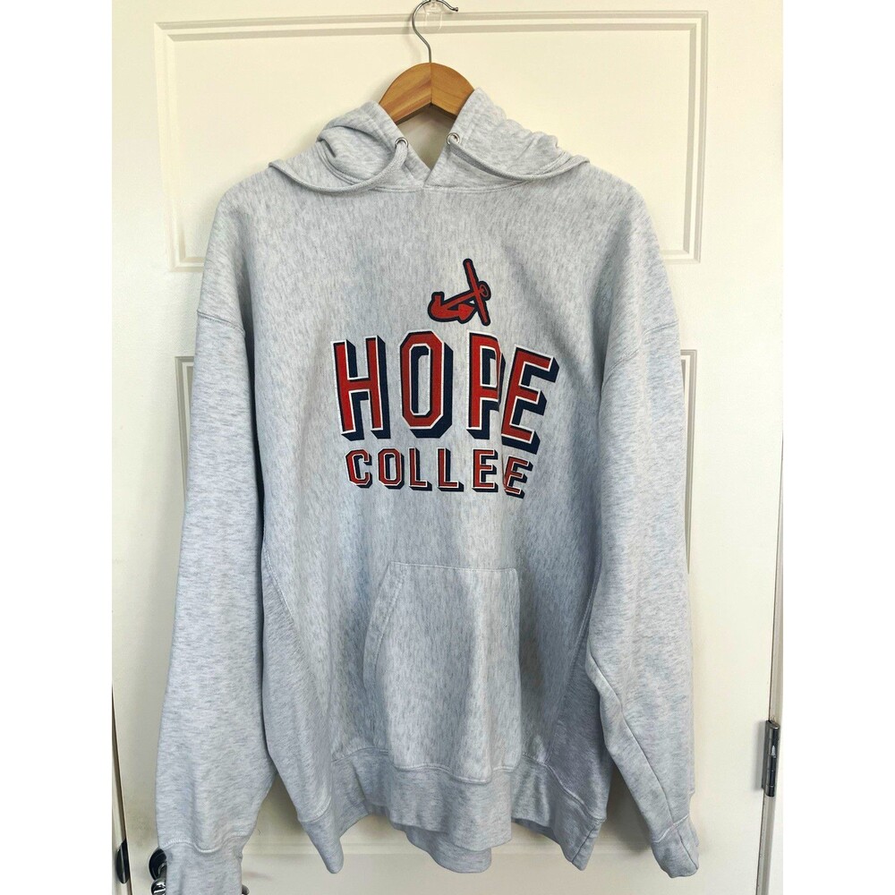 TRT Classics Hope College Pullover Hoodie Sweatshirt Gray 2XL